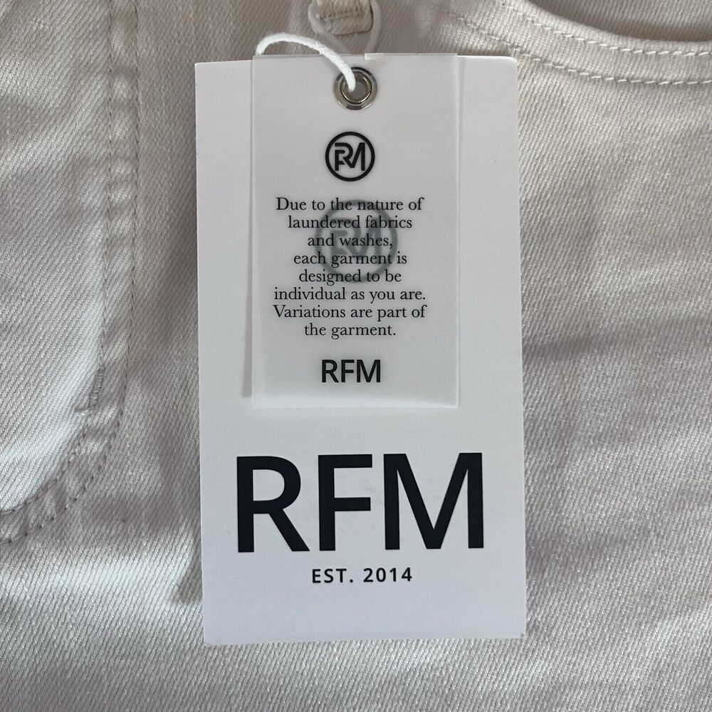 NWT RFM MIA Raw Hem‎ Bootcut Cropped Jeans Tummy Control Off White Size 16 NEW - Picture 7 of 16